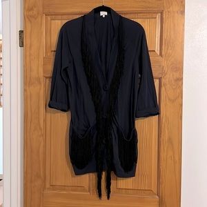 Phillip Lim3.1 vintage black and Navy tassel cardigan size small
